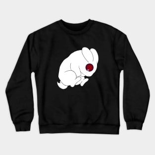 Sad Little Bunny (White) Crewneck Sweatshirt